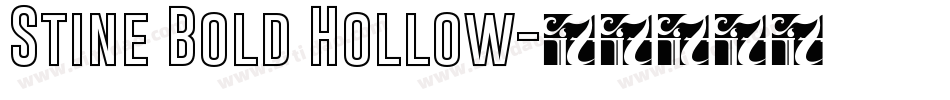 Stine Bold Hollow字体转换